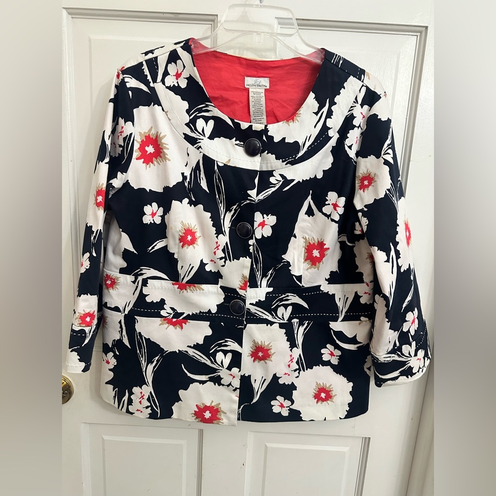 Jaclyn Smith Floral Blazer